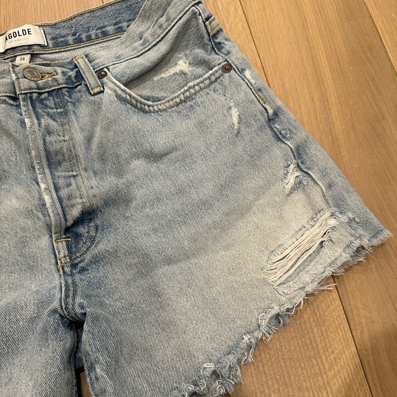 AGOLDE Parker Long Denim Shorts - Picture 7 of 8
